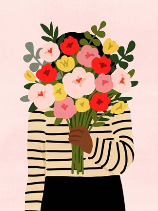 Framed Darling Valentine I Print