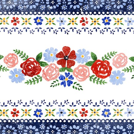 Framed Azure Blume I Print