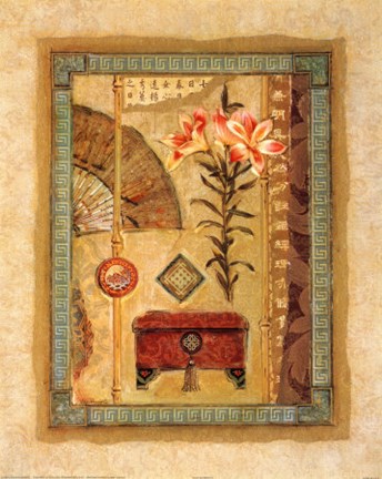Framed Asian Elements II Print