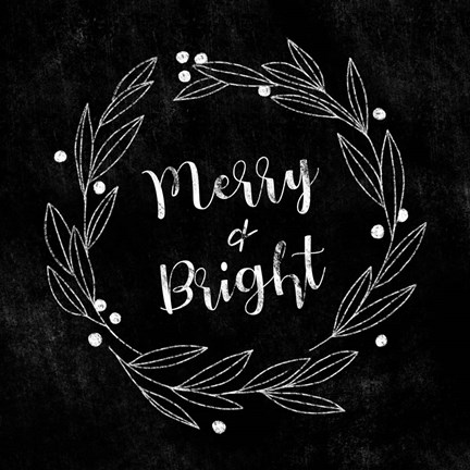 Framed Modern Gingham Christmas I Print