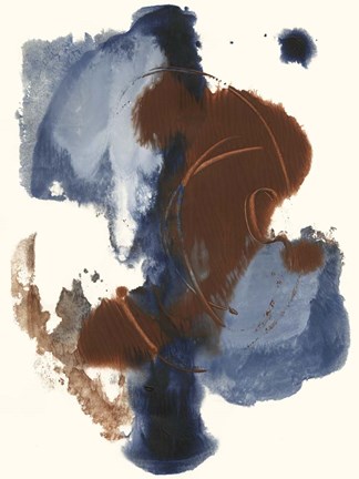 Framed Denim &amp; Rust I Print