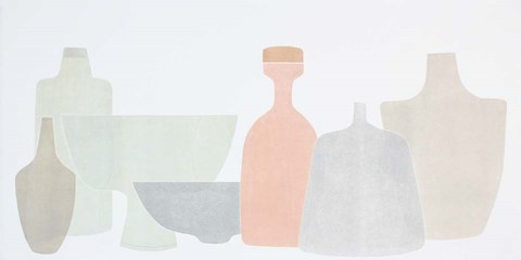 Framed Sweet Pottery Shapes I Print