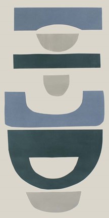 Framed Primary Tribal Shapes X Print