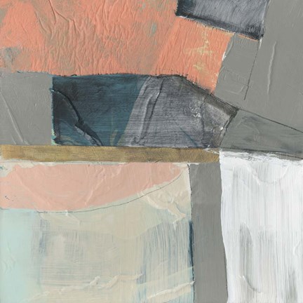 Framed Hints of Coral I Print