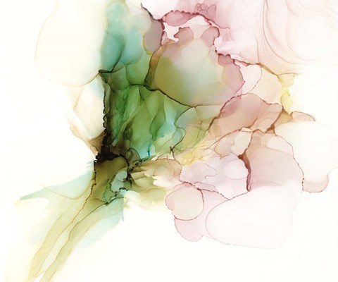 Framed Pink &amp; Turquoise Bloom I Print