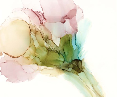 Framed Pink &amp; Turquoise Bloom II Print