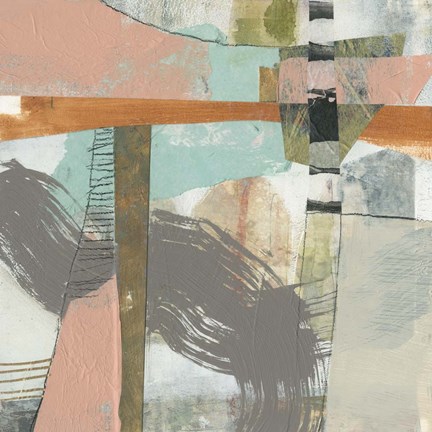 Framed Playful Collage I Print