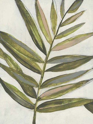 Framed Pastel Frond I Print