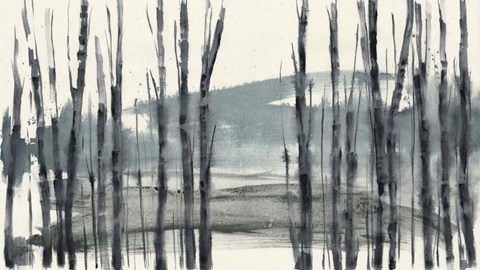 Framed Fluid Treeline I Print