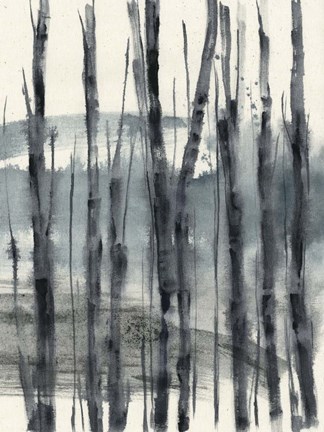 Framed Fluid Treeline III Print