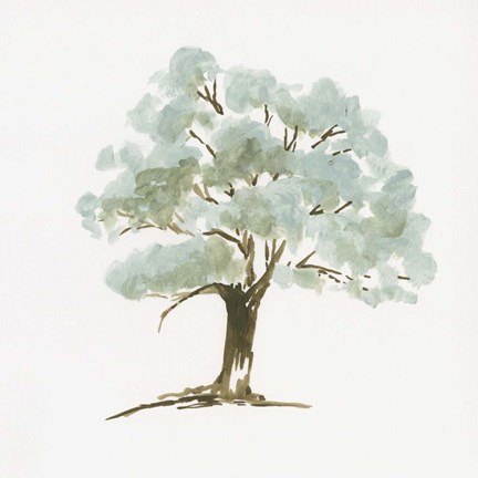 Framed Mint Tree I Print