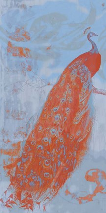 Framed Pop Peacock I Print