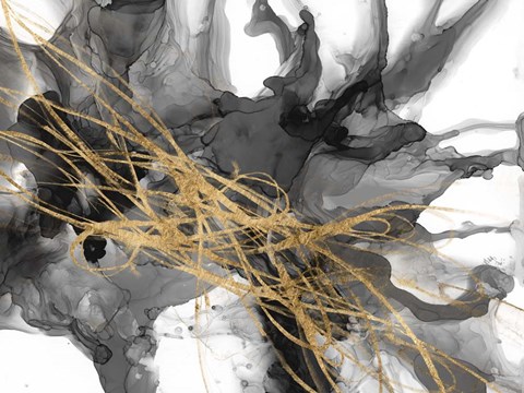 Framed Golden Vortex II Print