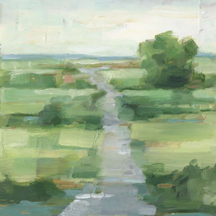 Framed Rolling Path I Print