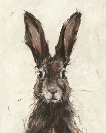 Framed European Hare I Print