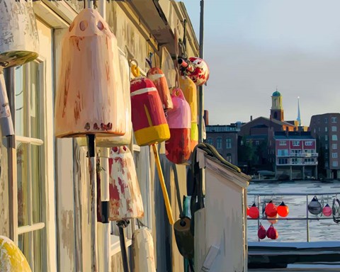 Framed Hut on Badgers Island II Print