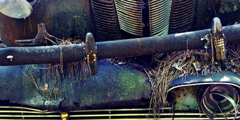 Framed Car Graveyard X Print