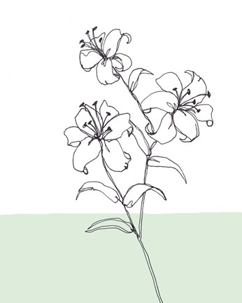 Framed Sweet Stems II Print