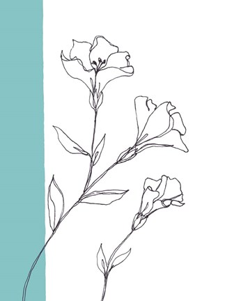 Framed Sweet Stems III Print