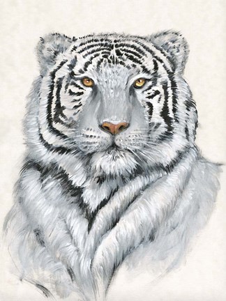 Framed White Tiger I Print
