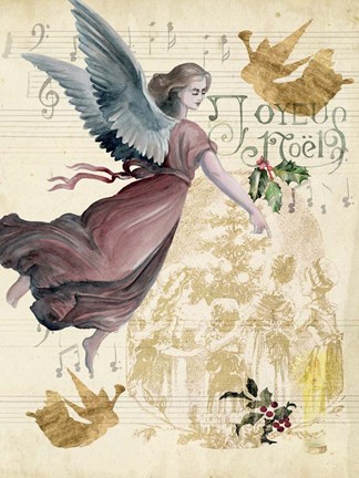 Framed Christmas Greetings II Print