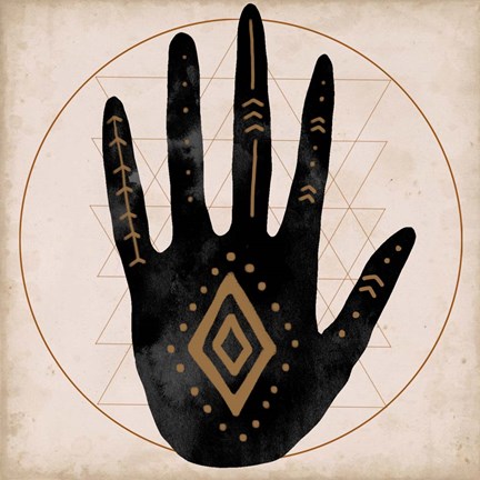 Framed Illuminated Palm II Print