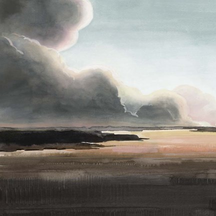 Framed Sunset Storm I Print