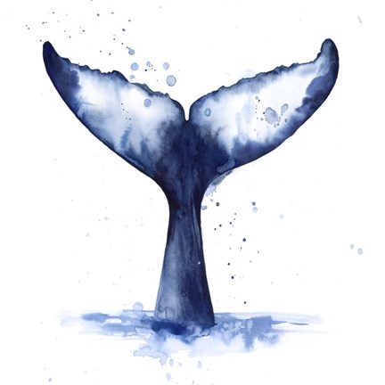 Framed Whale Wave I Print