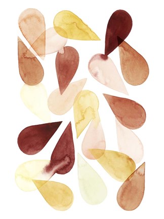 Framed Falling Petals I Print