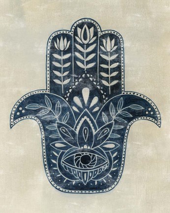 Framed Day Eye Hamsa II Print
