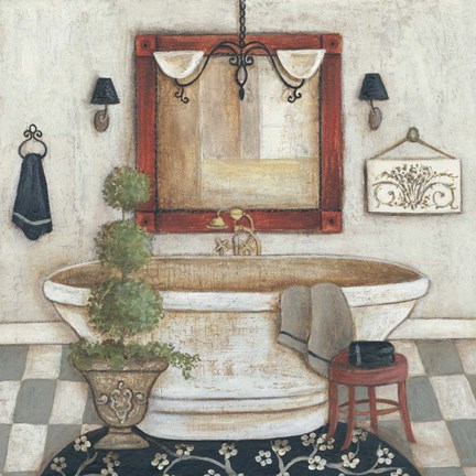 Framed Casual Bath II Print