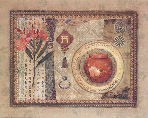 Framed Asian Elements IV Print