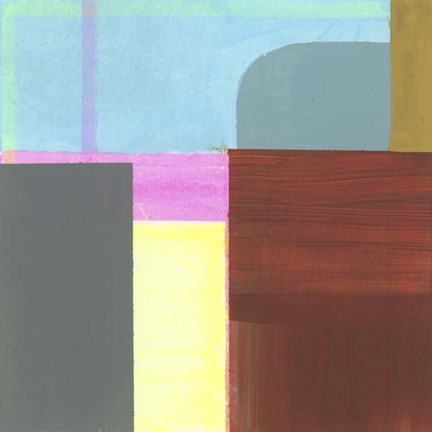 Framed Blue Neons V Print