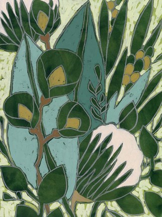 Framed Bottle Glass Garden II Print