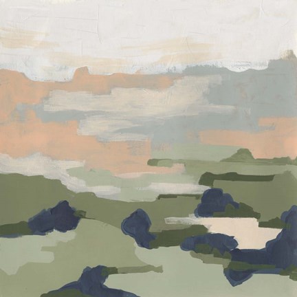 Framed Abstract Valley I Print