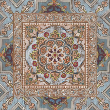 Framed Boho Textile II Print