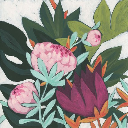 Framed Jungle Jewel I Print