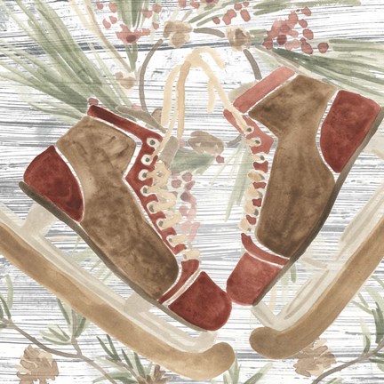 Framed Pinecone Lodge I Print