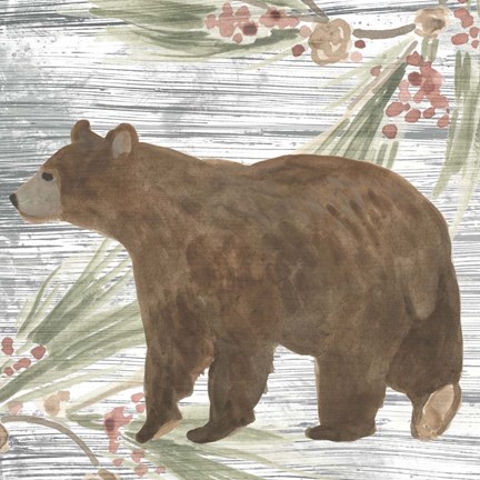 Framed Pinecone Lodge IV Print