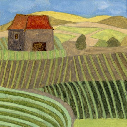 Framed Mountain House II Print