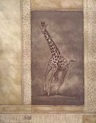 Framed Giraffe Odyssey Print