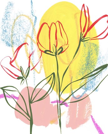 Framed Tulip Formation II Print