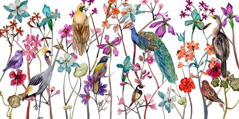 Framed Tangled Garden V Print