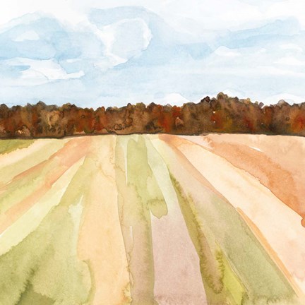 Framed Autumn Crops II Print