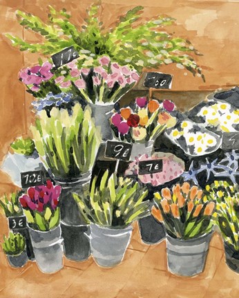 Framed Street Florist I Print