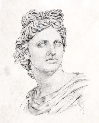 Framed Greek Statue II Print