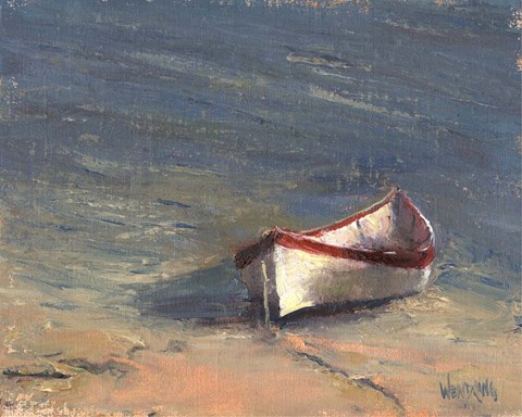 Framed Beached Boat I Print