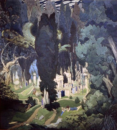 Framed Elysium, 1906 Print