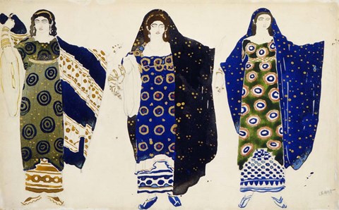 Framed Costume design for the Play Oedipus at Colonus by Sophocles, 1904 Print