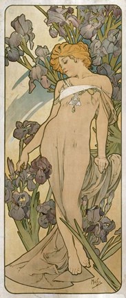 Framed Irises, 1898 Print